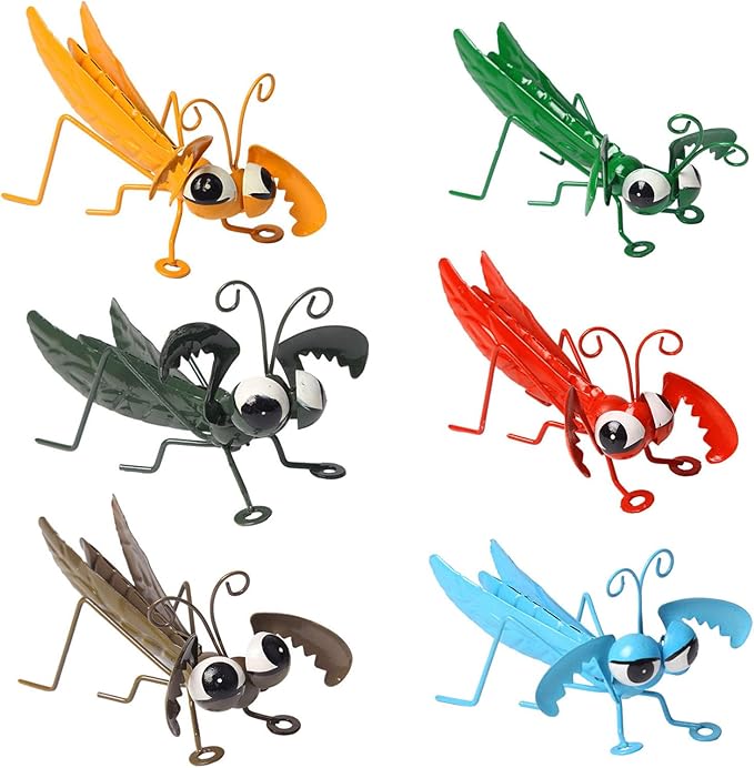 Iron Locust Decorations Model Outdoor Statue Garden Decors Metal Garden Metal Ornament Iron Metal Garden