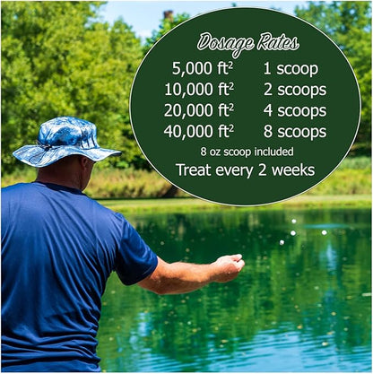 Muck Remover Pellets 10 lb Pond Tablets Treats 2.5 Acres - Pond Sludge Remover, Lake Muck Removal