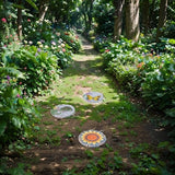 Sunflower Stepping Stones - Outdoor Garden Pavers for Walkway - Decorative Stones 9.5*9.5*0.7 Inch LC Lcdecohome