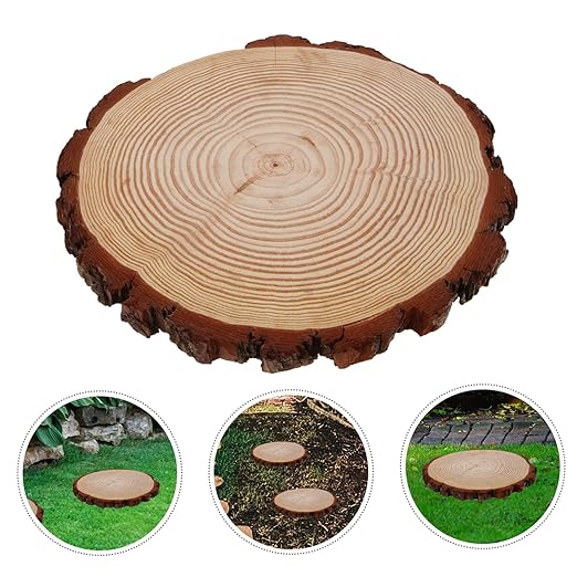 BESPORTBLE 1pcs Outdoor Wooden Garden Pathway Paver Stepping Slice for Landscaping Lawn Walkway Decoration Elegant Garden Supplies