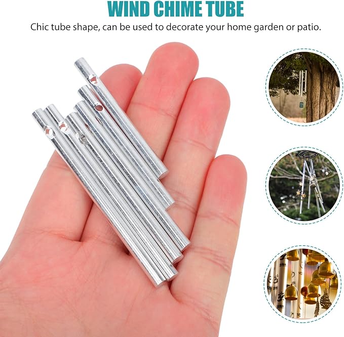 balacoo Aluminum Wind Chime Tubes 15Pcs Medium Sized Metal Pipes 2.75In DIY Outdoor Wind Chime Supplies for Garden Patio Decoration