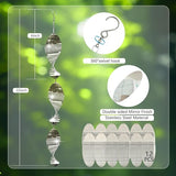 18Pcs Bird Deterrents for Outside, 6 Set Highly Reflective Hanging Wind Spinners Outdoor Metal Bird Reflectors for Outside Garden Decor Lightweight Bird Devices to Scare Birds Away from Yard