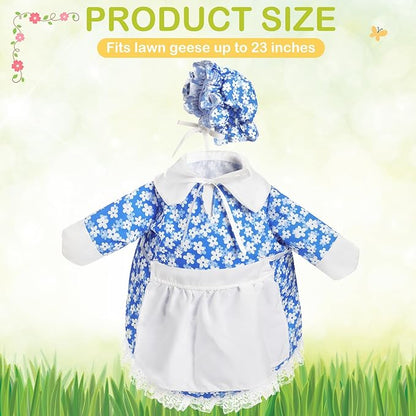 FuWeave Spring Goose Outfit Flower Porch Goose Clothes for 23" Large Statue Outdoor Patio Yard Lawn Art Decoration(Daisy,23 inch)