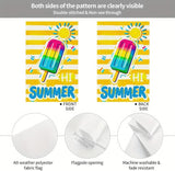 BlissYard Summer Garden Flags 12x18 Double Sided Summer Banner Beach Gardens Flag Bright Popsicle Sun Design Holiday Outside Decorations Yard Flags for Seasonal Decoration in Yard and Garden