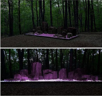 Glow Stone Glowing in the Dark Pebbles Outdoor Decor Walkway Gravel Rocks Decoration (Pink in Daytime, Purple in the Dark)