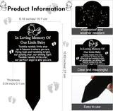 Roowest Cemetery Grave Decorations Acrylic Memorial Stakes Grave Stake Markers Sympathy Garden Plaque Waterproof Remembrance Sympathy Gift for Cemetery Graveside Outdoors Yard(Baby)