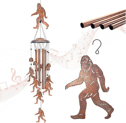 Bigfoot Wind Chimes Outdoor Big Foot Sasquatch Gifts for Men/Women/Dad/Grandpa Birthday Gift Memorial Metal WindChimes for Outside/Indoors, Home, Lawn, Porch, Patio, Garden Decor, Yard Decoration