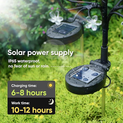 Solar Garden Lights Outdoor Waterproof,Garden Decor Solar Flowers For Outside Decorative,6Pack 2Modes Solar Powered Fairy Outdoor Decorations for Yard Patio Pathway, Gardening Gifts Mothers Day