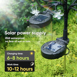 Solar Garden Lights Outdoor Waterproof,Garden Decor Solar Flowers For Outside Decorative,2Pack 2Modes Solar Powered Fairy Outdoor Decorations for Yard Patio Pathway, Gardening Gifts Mothers Day