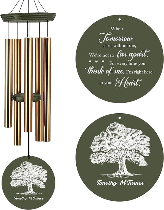 Astarin Personalized Memorial Wind Chimes Gift for Loss of a Loved One,Customized Sympathy Wind Chimes,Bereavement/Memorial Gifts in Memory of Loved One Loss for Outside(Produced in USA)