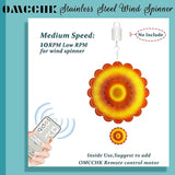 Sun Wind Spinner Outdoor Decor, Yellow Orange Sunflower 12 Inch 3D Wind Sculpture for Garden Patio Yard Hanging, Ideal Gifts for Mom Women
