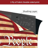 We The People 1776 Flag Double Sided 3 Layers 3x5 FT Outdoor Vintage American Betsy Ross 13 Star Constitution Flags Indoor Garden Decoration USA Flags