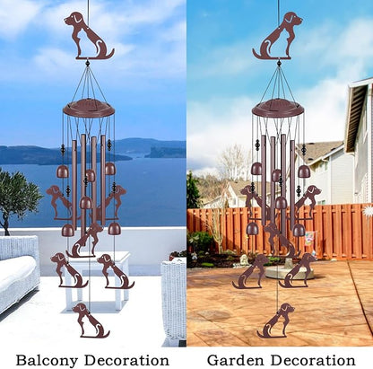 Dogs Wind Chimes Outdoor Decoration, Gifts for Mom, Home, Garden, Balconies, Rooms, Patio, Indoor, Puppy Ornaments, Memorial Wind Chimes, 37.5 Inch Labrador Wind Catcher, Outside Dog Wind Bells Decor