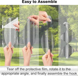 Bird Deterrents for Outside Patio, Bird Scare Devices Set Highly Reflective 3D Wind Spinners Outdoor Garden Decor, Bird Reflectors to Keep Birds Away Window Roof Yard Orchards Deck 18 Discs 6 Pcs