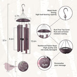 ASTARIN Sympathy Gifts for Loss of Lover, 32 inch Memorial Wind Chimes Personalized Outside, Windchimes in Memory of a Loved One, Bereavement Gifts for Loss of Child, Produced in USA