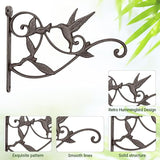 Mkono Hanging Plant Bracket Hook Iron Decorative Plant Hanger for Flower Basket Bird Feeder Wind Chime Lanterns, 1 Pack