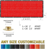 Houssity Red 3' x 66' Balcony Deck Fence Privacy Screen Cover Panel Shade Cloth Fabric for Chain Link Fence Patio Pool Railing Driveway Walkway Porch Playground Dog Kennel Residence Commercial Use