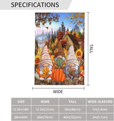 Autumn Gnomes Garden Flag 12 X 18 In Outdoor Happy Fall Y'all Mini Yard Flag Pumpkin House Flags Double-Sided Farmhouse Sign For Home Garden Decoration