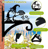 Plant Hangers Outdoor Heavy Duty Iron Decorative Gnome Silhouette Pot Hangers for Plants 11 inch Hanging Plant Bracket Wall Plant Hanger for Bird Feeder Flower Pot Lantern Wind Chimes