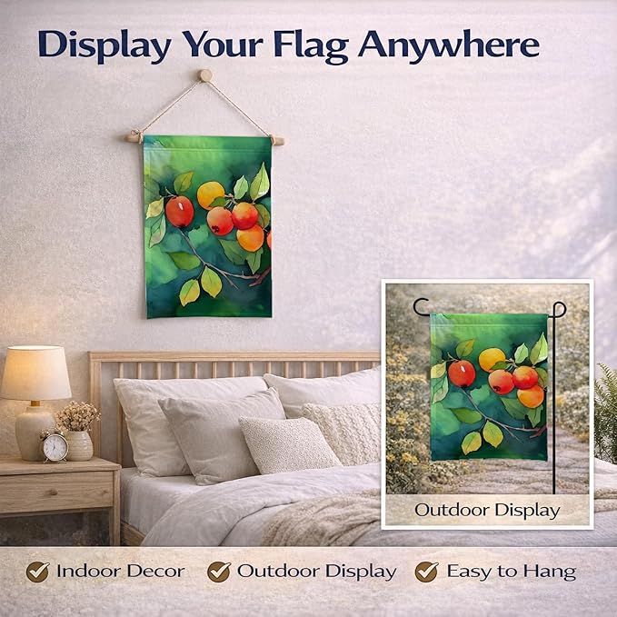 Caroline's Treasures Missouri Hawthorns in Watercolor Garden Flag Mailbox Flag Decorative Yard Flag Banner Outside Patio Artwork Yard Flower Beds, Garden Size, Multicolor