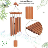 Virekm Memorial Wind Chimes for Loss of Loved One, Sympathy Wind Chimes Bamboo Windchimes Outdoors with Natural Sounds, Gifts for Mom, Indoor Outdoor Decorations for Patio Porch Garden and Backyard