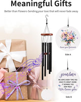 BeauGift Gifts for Grandma, Wind Chimes Grandma Birthday Gifts, Mothers Day Windchime Gift, Home Decor Keepsake for Grandmother Nana Gigi Granny from Granddaughter Grandson