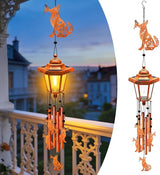 Dog Solar Wind Chimes for Outside, Birthday Gifts for Mom Women Grandma Mother's Day Memorial, 34-Inch Windchimes with Wind Spinner, Outdoor Hanging Solar Lights Waterproof Garden Decor Patio Yard