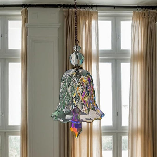 Rainbow Crystal Wind Chimes 2 Pcs,Crystal Suncatchers for Window Hanging Wind Chime Style Garden Sun Catchers,Gifts for Mom, Wife, Grandma Neighbors