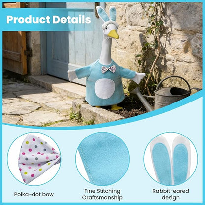 Independence Day Style Cute Outfit for 23-Inch Cement Goose – Outdoor Garden Yard Porch Decor