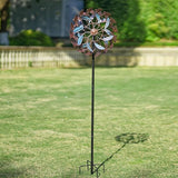 360° Wind Spinners Outdoor,13” Kinetic Wind Spinner,Yard Art Windmill with Metal Stake,Vintage Metal Wind Sculptures & Spinners,Waterproof Pinwheels Large Wind Spinner for Yard and Garden