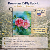 Caroline's Treasures Alabama Camellia in Watercolor Garden Flag Mailbox Flag Decorative Yard Flag Banner Outside Patio Artwork Yard Flower Beds, Garden Size, Multicolor