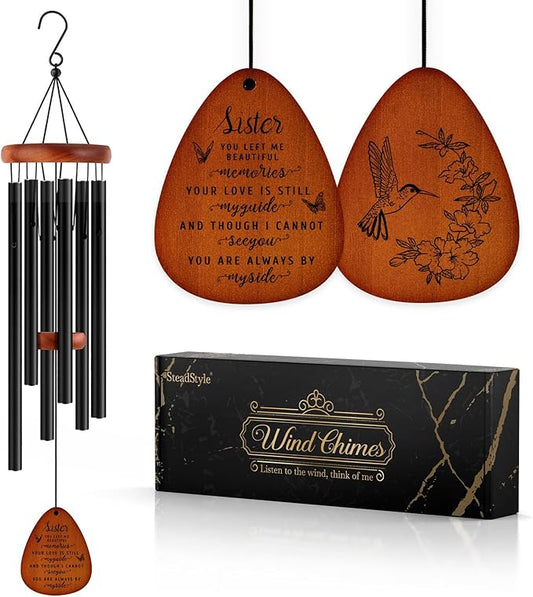 SteadStyle Memorial Gifts for Loss of Sister, Memorial Wind Chimes, in Memory of Loved One, Bereavement Gifts, Sympathy Gift for Loss of Sister, Home Decor Outdoor Garden Patio