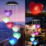 Solar Wind Chimes Outside Color Changing Lights,Solar Valentines Lights Outdoor,Valentine Solar Powered Lights,Garden Decor for Patio Yard Garden Home,Gifts for Women