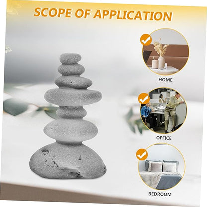 GANAZONO Garden Cairn Landscape Rockery Zen Stacked Stones Bonsai Landscaping Stone Mini Stone Statue Decor