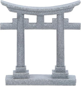 M METERXITY 2.7" H Miniature Torii Gate Ornaments with Plaque, Mini Chinese Gate Models Decorative Japanese Sandstone Tiny Home Landscape Accessories for Aquarium/Fish Tank/Garden Decor