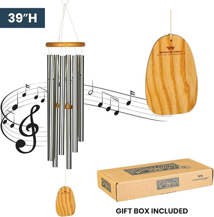 Woodstock Chimes Signature Collection, Woodstock Meditation Chime, 39'' Eastern Energies Wind Chimes for Outdoor, Patio, Home or Garden Décor (TMS)