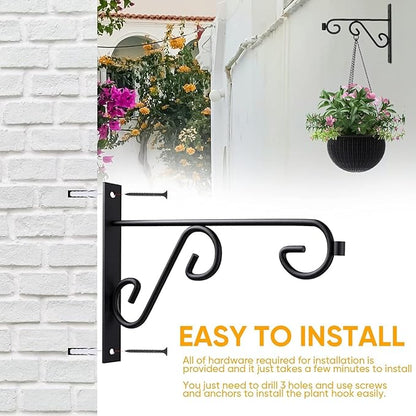 8Pack Plant Hanger Bulk 6In Metal Wall Hook,Anti-Rust Indoor Outdoor Wall Hangers for Bird Feeders, Planters, Lanterns, Wind Chimes,Doorplate