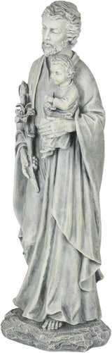 Joseph's Studio by Roman - 20" H St. Joseph Holding a Child Garden Statue, Religious Outdoor Decor