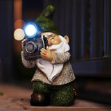Garden Gnomes Decorations for Yard - Garden Gnome Solar Statue Funny Outdoor Decor for Yard,Patio,Lawn,Unique Housewarming Gifts