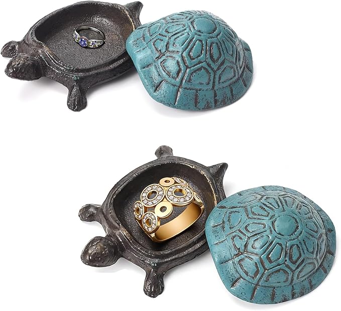 Cast Iron Turtle Hidden Key Holder for Outside