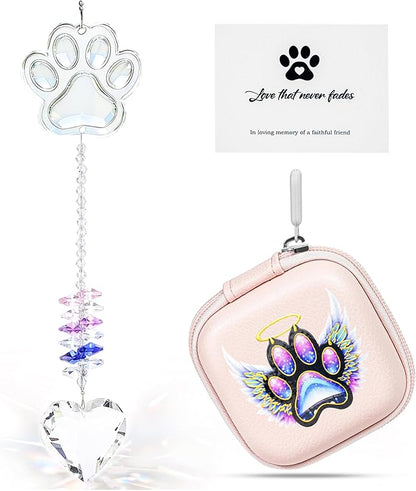 Dog Memorial Gift - Crystal Suncatcher for Loss of a Dog, Pet Loss Sympathy Gift & Remembrance Keepsake