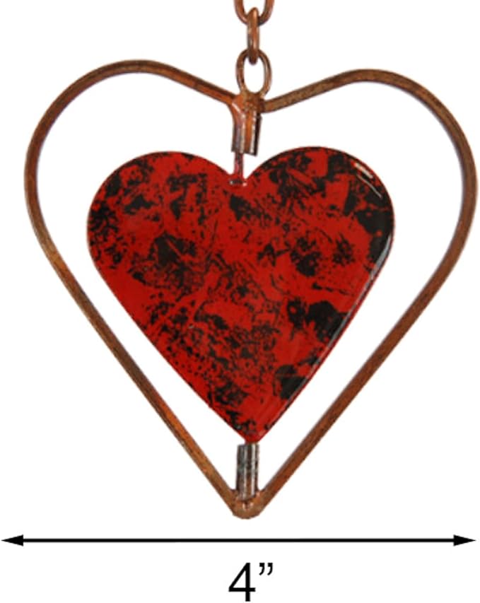 Ancient Graffiti Multicolor Heart Rain Chain, 4" x 96" x 4"