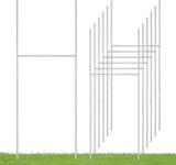 6 Pack Yard Sign Stakes, 17X7.5 INCH H Frames Yard Stakes for Signs for Ground Outdoor, Metal Yard Sign Holder for Corrugated Plastic Sign, Blank Lawn Sign, Estate Garage Sale, Outdoor Decor