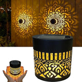 Decorative Solar Mandala Lights, Solar Wall Step Deck Light Outdoor Garden Decor, Mandala Theme Outdoor Fence Lights for Garden Post Patio Backyard Yard Decor
