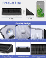 Solar Fence Lights Outdoor 12 Pack, IP65 Waterproof Fence Lights Solar Powered, 3 Modes(Warm/Neutral/Cool White) Solar Deck Light with Auto ON/OFF, LED Lens for Deck/Wall/Step/Patio/Pool/Backyard