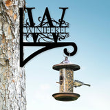 Custom Last Name Metal Plant Hanger Indoor & Outdoor | Personalized Letter Monogram Metal Hanging Plant Bracket | Customizable Indoor & Outdoor Wall Hanger for Home Decor Gift for Mom