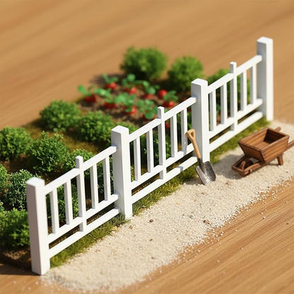 LUOZZY 20 Pcs Miniature Doll Fences Fairy Garden Ornament Vintage Fences Micro-Landscape Dollhouse Decorations
