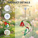 Hummingbird Gifts for Women, Hummingbird Sun Catcher for Window Hanging, Mothers Day for Mom Grandma Bird Lovers, Spring Suncatcher Garden Decor for Indoor Outdoor Windows(3)