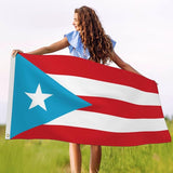 3x5 Feet Light Blue Puerto Rico Flag Tapestry Puerto Rican National Flags with 2 Brass Grommets for Indoor Outdoor Yard House Garden Decor Vivid Color Durable Polyester