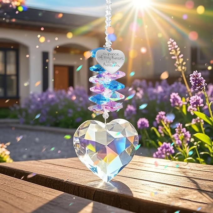 Dog Memorial Gifts - K9 Crystal Suncatcher with Durable Zinc Alloy - Pet Loss Sympathy Keepsake for Cats - Rainbow Bridge Remembrance Ornament for Home Garden Window